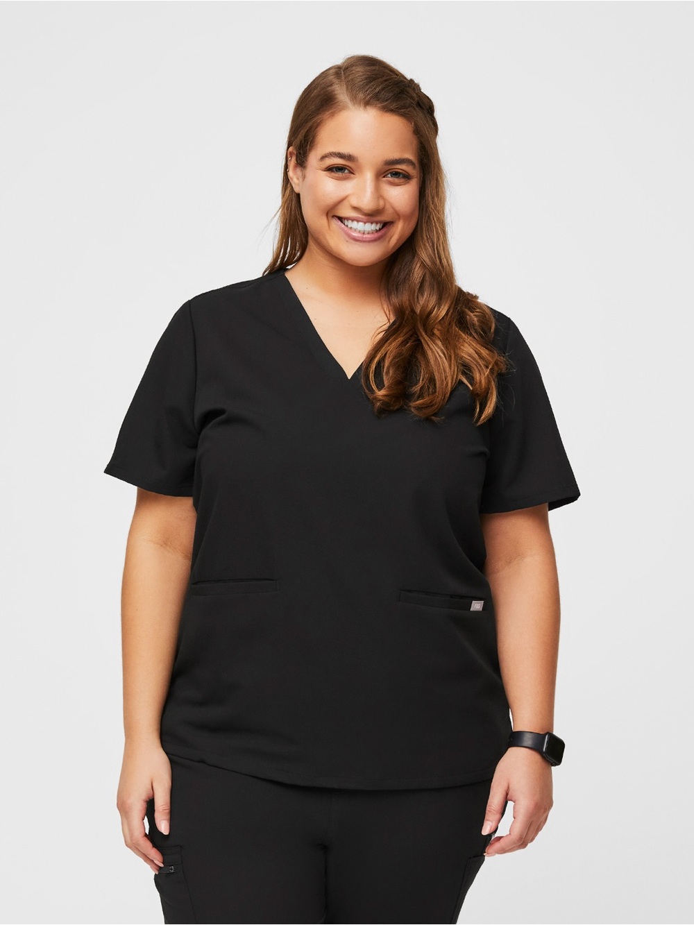 FIGS Casma Scrub Top in Black, XL